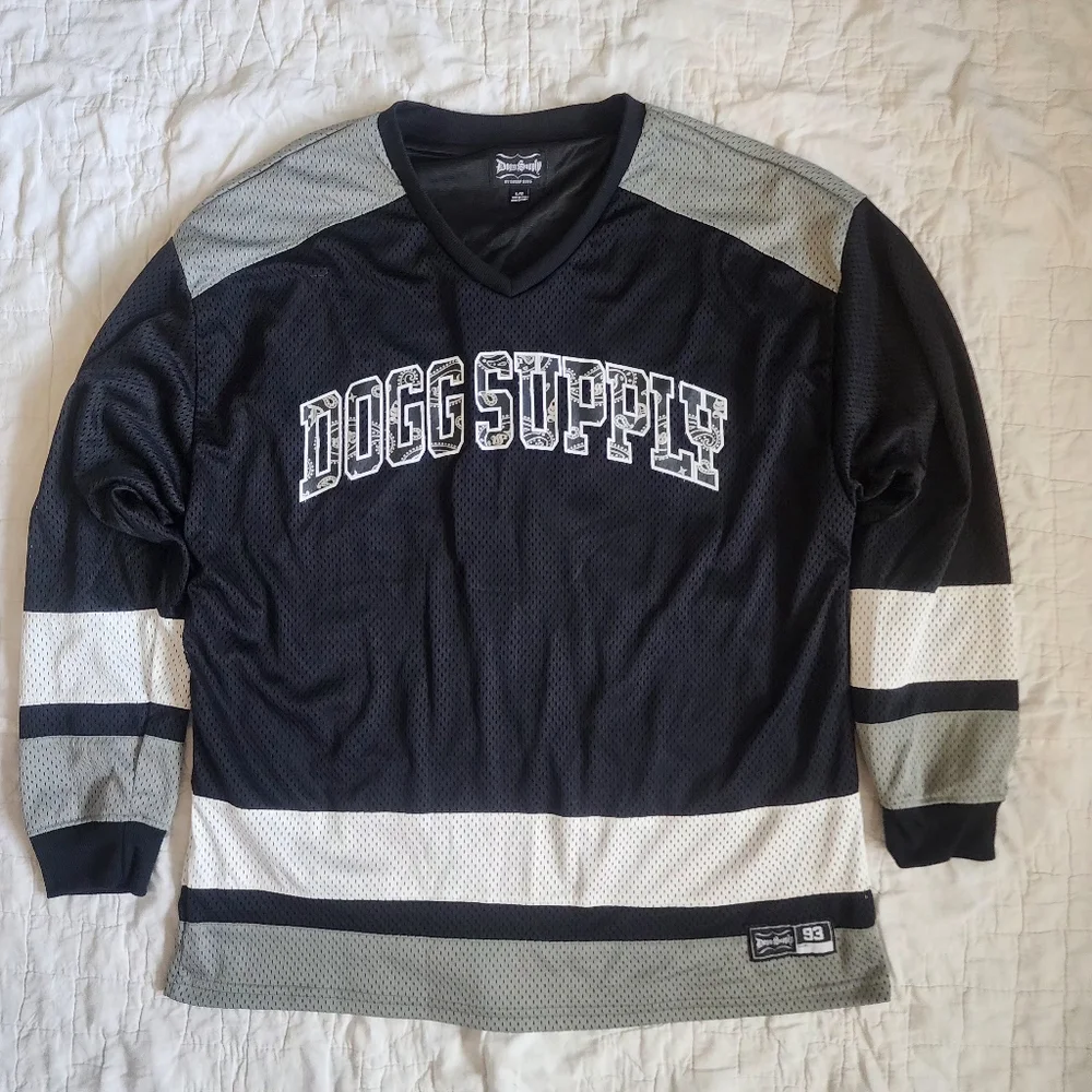 🔥Rare Misprint Dogg Supply by Snoop Dogg Jersey - Upside Down 93- Black/Gray 🔥 - Picture 2 of 16